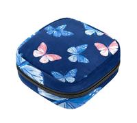 Kit primo ciclo mestruale per ragazze e donne, con motivo a farfalla, salvaslip per mestruazioni, porta assorbenti con cerniera, organizer per tovaglioli sanitari