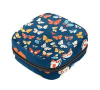 Kit primo ciclo mestruale per ragazze e donne, salvaslip per mestruazioni, porta assorbenti con cerniera, organizer per tovaglioli a forma di farfalla