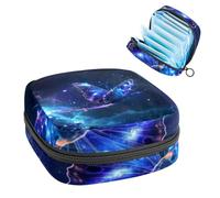 Kit primo periodo con fiori e farfalla con Sparkle Trail Universe per ragazze, salvaslip assorbenti, borsa mestruale, porta assorbenti con cerniera, organizer per tovaglioli sanitari