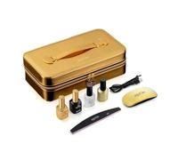Kit professionale Apres Nail Gel-X™ di avviamento con legatura al pH, primer gel non acido, luce LED X-Lite, bordo smerigliato grana 100/180 e custodia nera in vernice vegana