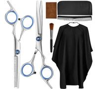 Kit Professionale da Parrucchiere con Mantellina Forbici Taglio Sfoltire Pettine
