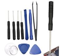 Kit professionale di 10 attrezzi di smontaggio per la riparazione di dispositivi mobili: include spudger in plastica ABS e metallo, strumenti di leva per piede di porco, per cacciaviti di precisione