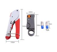 Kit professionale di compressione coassiale, materiali ad alta durezza per un utilizzo duraturo, connettori a compressione di tipo F inclusi, adatto