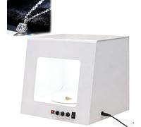 Kit Professionale Di Illuminazione Per Fotografia Di Gioielli Light Box Dimmerabile Con Piattaforma Girevole Elettrica 360° Potenza 4 Luci Led Temperatura Colore Per Fotografia Prodotti(TB200)
