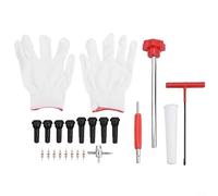 Kit professionale di manutenzione per valvole pneumatici, 22 pezzi, per sostituzione rapida dello stelo della valvola senza rimozione degli pneumatici sulla maggior parte delle applicazioni dei