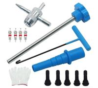 Kit professionale di strumenti per l'installazione dello stelo della valvola dello pneumatico che supporta sia la valvola dell'asse anteriore che quella posteriore su veicoli standard su strada (30
