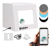 Kit professionale for la fotografia di gioielli con funzione di rotazione elettrica a 360°, piccolo studio fotografico portatile for la casa con 4 luci di riempimento, velocità e temperatura