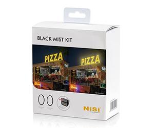 Kit Professionale NiSi Black Mist Circolare da 72 mm, intensità 1/4 e 1/8, filtri di diffusione per effetti cinematografici morbidi, fotografia e videografia, con panno di pulizia e custodia