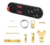 Kit professionale per appendere il telaio con 104 pezzi e assistente integrato per un montaggio a parete dritto e preciso, allineamento perfetto in qualsiasi momento, kit di sospensione