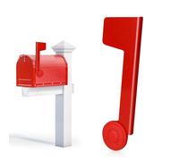 Kit professionale per cassetta postale in acciaio zincato, kit di sostituzione per cassetta postale con supporto per bandiera rossa, include 1 pezzo di ricambio per cassetta postale in metallo, 1
