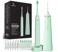 Kit professionale per la cura dentale migliorata: idrofilo interdentale a 5 modalità e spazzolino elettrico sonico da 50.000 VPM | Set di pulizia orale premium con modalità di pulizia avanzate