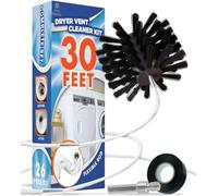 Kit professionale per la pulizia delle bocchette dell'asciugatrice, innovativo e riutilizzabile, in nylon resistente, spazzola flessibile per pelucchi con attacco per trapano per una pulizia più