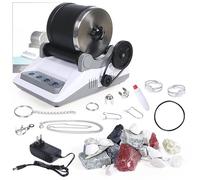 Kit Professionale per Lucidatura di Pietre con Timer da 7 Giorni - Include Pietre Grezze, 4 Abrasivi per Lucidatura e 2 Cinghie, Lucidatrice di Pietre Completa per Hobbisti