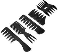 Kit professionale per pettine per capelli - Set di pettini per capelli lisci con denti larghi - pettine per capelli da barbiere nero con un design speciale per una migliore consistenza e aspetto dei c