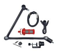 Kit professionale per podcast, trasmissione, streaming, gaming e VC, con microfono, braccio braccio, USB e cavi XLR, non richiede alimentazione phantom, colore: Rosso