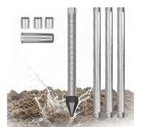 Kit Professionale per Pozzo Poco Profondo, Kit Di Perforazione per Pozzo D'acqua Da 1-1/4", Filtro a 60 Maglie, Profondità Di Perforazione Da 10 a 16 Piedi, Per L'irrigazione Del Giardino(3+1)