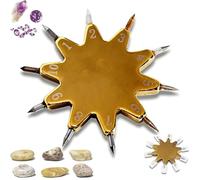 Kit professionale per test di durezza Mohs, plettri di durezza Mohs, penna per tester in 1-10 con design a dieci stelle, test rapido e facile da usare per test su pietre e minerali