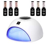 Kit professionale per unghie OCHO NAILS LED UV 84W & Victoria Vynn Hybrid Gel Polish in 6 colori (nude)