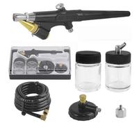 Kit Professionale Pistola Aerografo, Aerografo per Modellismo Verniciare, Airbrush, Kit Pistola Aerografo, Aerografi, per Modellismo, Trucco e Verniciatura di Automobili, con Sifone e Ugello da 0,8 mm