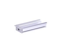 Kit Profilo Alluminio Completo Da 2 Metri Per Striscia Led, Larga Da Incasso, Di