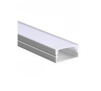 Kit Profilo Alluminio lineare per striscia LED 220V con copertura opaca- 2m, 4 tappi e 4 supporti