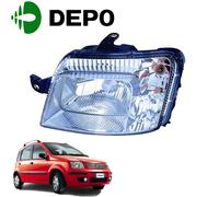 Kit Proiettori Fari Anteriori Dx e Sx Fiat Panda 2003 169 Spinotto Giallo/Bianco