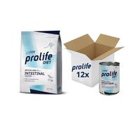 Kit prolife intestinal sensitive 8kg + 12x400gr umido