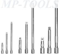 KIT PROLUNGHE CRICCHETTO CHIAVE A BUSSOLA 9pz ATTACCO 1/2" 1/4" 3/8"