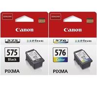 KIT PROMO Canon PG-575 + CL-576 ORIGINALI cartucce black+color TS3550i TR4750i
