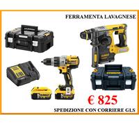 Kit promozionale edilizia Dewalt DCD996P2 + DCH273 18 volts 5.0 Ah Litio