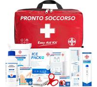 Kit pronto soccorso AIESI con disinfettante e termometro auto casa