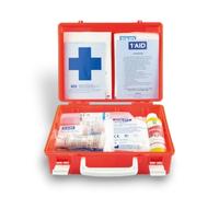 Kit pronto soccorso in valigetta con 16 referenze mediche e attacco a parete C 206