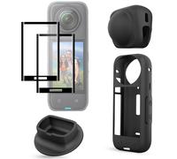 KIT PROTETTIVO PER INSTA 360 X4 Pellicola Protettiva Vetro Temperato & Silicone