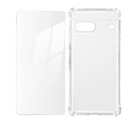 Kit Protezione Google Pixel 7 cover rinforzata + vetro temperato trasparente