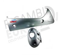 KIT PROTEZIONE PARACALORE E FONDELLO MARMITTA HONDA SH 300 2007>2015 ARGENTO