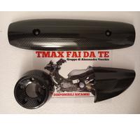 KIT PROTEZIONE PARACALORE SCARICO MARMITTA TMAX 500 2008 2011 CARBON LOOK