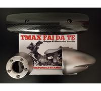 KIT PROTEZIONE PARACALORE SCARICO MARMITTA YAMAHA TMAX 500 2001 2006 CARBON