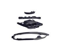 Kit protezione protezione pantofola braccio oscillante guida tubo freno catena moto compatibile con XCF SXF XCW EXC EXCF FE TE ECF MCF(Full Set-Black)