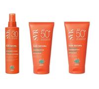 Kit Protezione Solare, 2 SVR Mousse Viso SPF 50+ 50ml, 1 Spray Invisibile Corpo SPF 30 200ml Resistente all'Acqua ed al sudore