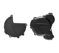 POLISPORT Set Protezione Coperchio Frizione, Accensione E Pompa Acqua - KTM 250 / 300 EXC / XC-W (17-22), nero