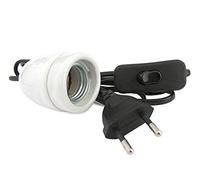 Kit Prova Per Lampada Led E27 Con Interrutore Spina Filo Lunga 180cm Base Ceramica