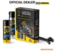 KIT PULITORE LUBRIFICANTE E SPAZZOLA BARDAHL K9 CATENA MOTO STRADA PISTA SPRAY