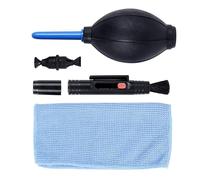 Kit pulizia 3 in 1 Pompe per soffiaggio polvere d ' Pulitore per lenti Penna Spazzola per stoffa Soffiaggio per detergente per polvere tastiera fotocamera