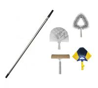KIT Pulizia - Asta mt 8 Alluminio + 4 scovoli | Asta Regolabile 8 mt + 3 Levaragnatele Multiuso + Lavavetri