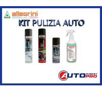 KIT PULIZIA AUTO ALLEGRINI VETRI-CRUSCOTTI-LUCIDANTE PROTETTIV-DEODORANTE CLIMA