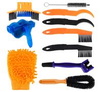 Kit Pulizia Bici 10 Pezzi Set di spazzole per la Pulizia della Bici Kit di