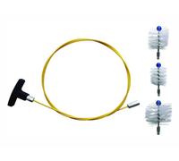 Kit pulizia canna fumaria spazzacamino pellet Ø 80-10-12 cm + asta 200 cm