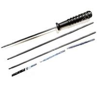 Kit Pulizia canna Pistola, Carabina e Fucile ad Aria Compressa Calibro 5.5, Asta in Ottone Spazzola con 3 SCOVOLI LANA, SETOLA, BRONZO (Calibro 5.5)