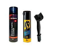 Kit Pulizia Catena Moto Off Road Grasso Spray Bardahl K9 + Sgrassatore 600ML