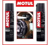 KIT PULIZIA CATENA TRASMISSIONE MOTO [MOTUL] C1 + C2 - SGRASSANTE + LUBRIFICANTE